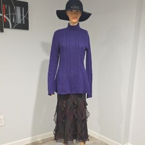 Lauren Ralph Lauren Deep Purple Turtleneck Sweater